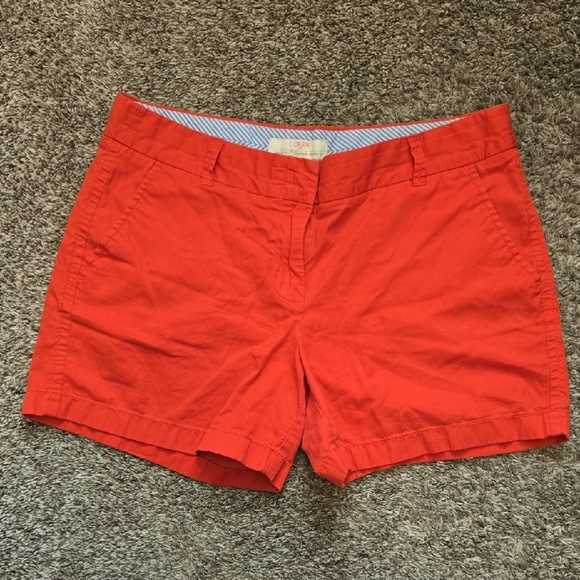 J. Crew Womens Classic Red Chinos Shorts Size 10 - Picture 1 of 6